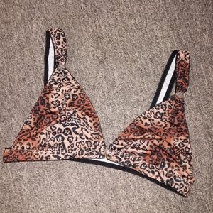 Leopard print bralette size extra large brown and black animal print bra